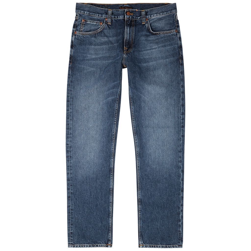 Gritty Jackson Blue Straight-leg Jeans - MID BLU - W30