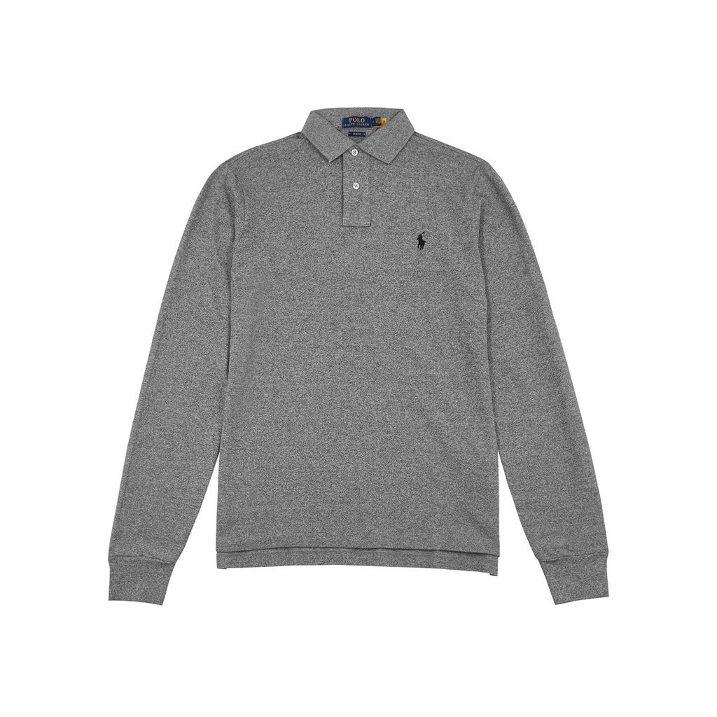 Logo-embroidered Cotton Polo Shirt - Dark Grey - XL