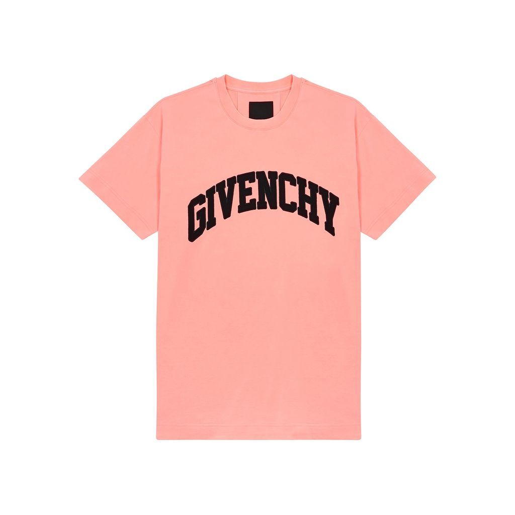 Logo-embroidered Cotton T-shirt - Pink - S