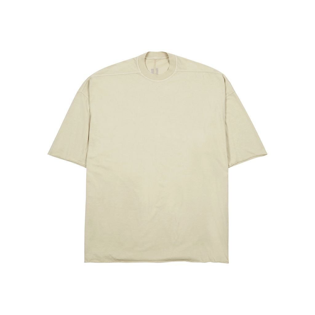 Tommy Oversized Cotton T-shirt - Beige - One Size