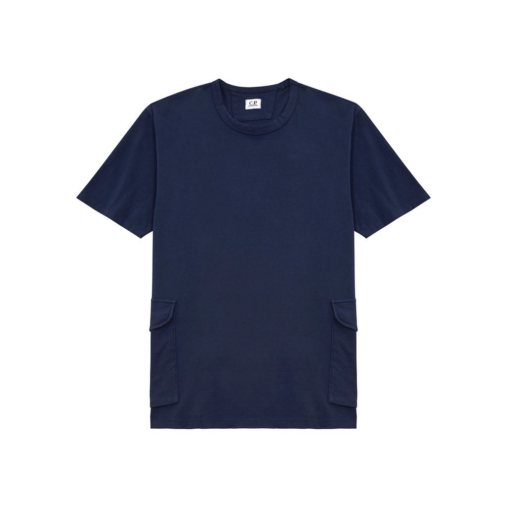Logo Cotton T-shirt - Navy - XL