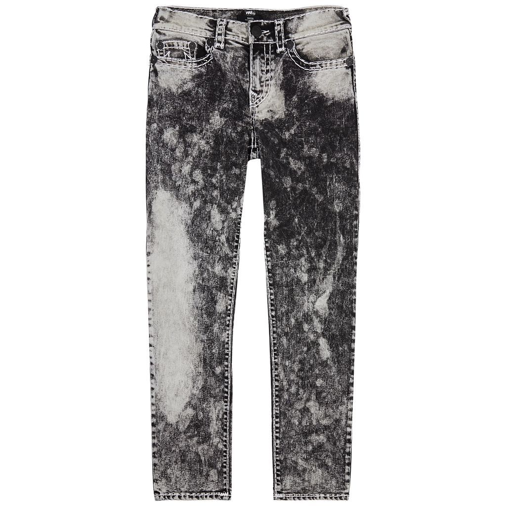Rocco Bleached Slim-leg Jeans - Black - W34