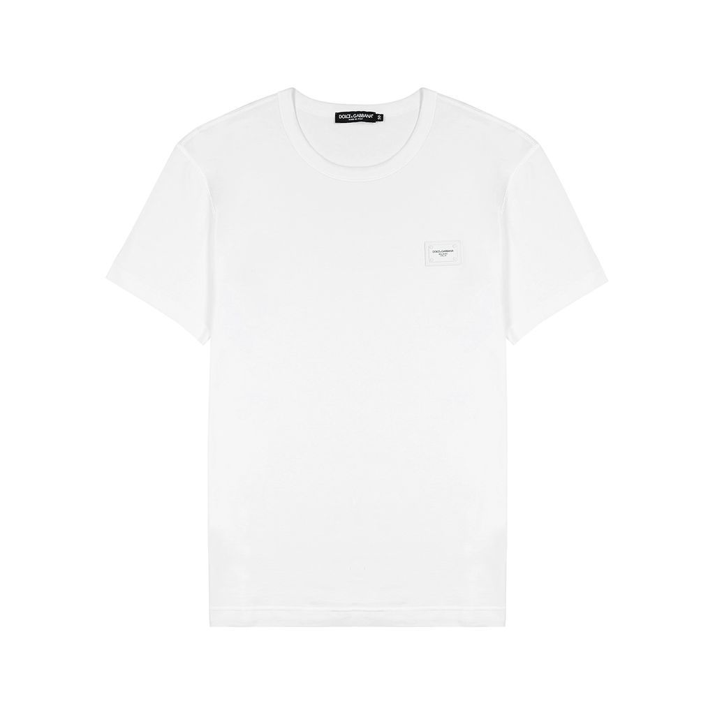 White Logo Cotton T-shirt - 54