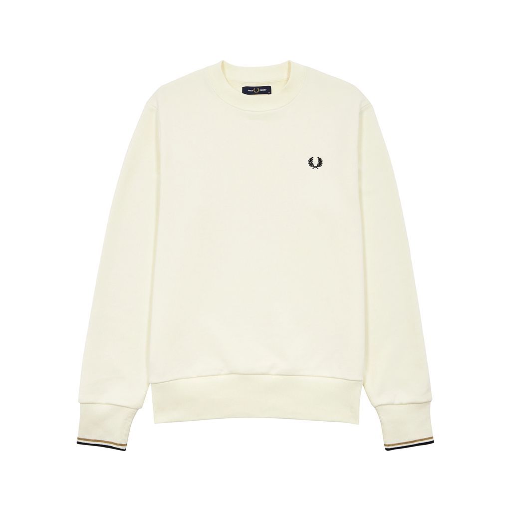 Logo-embroidered Cotton-blend Sweatshirt - Ecru - L