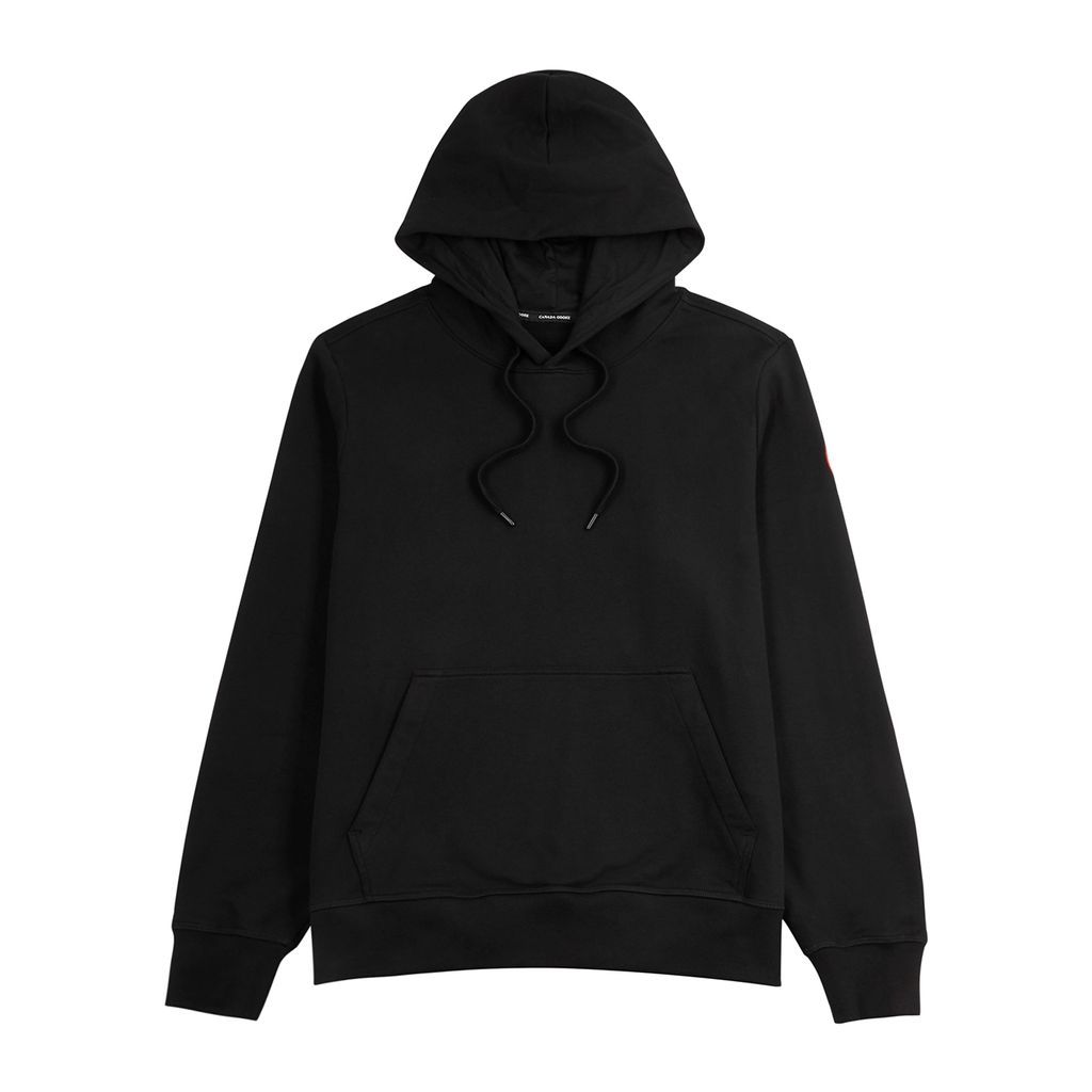 Huron Hooded Cotton Sweatshirt - Black - M