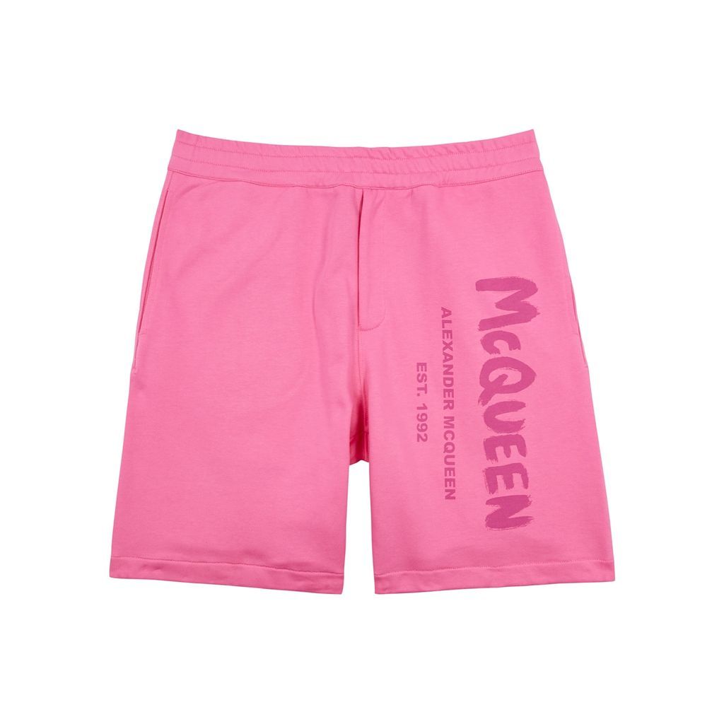Logo-print Cotton Shorts - Pink - M