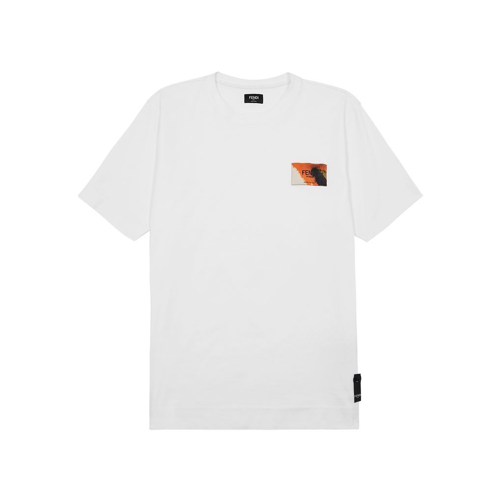 Logo Cotton T-shirt - White - XL