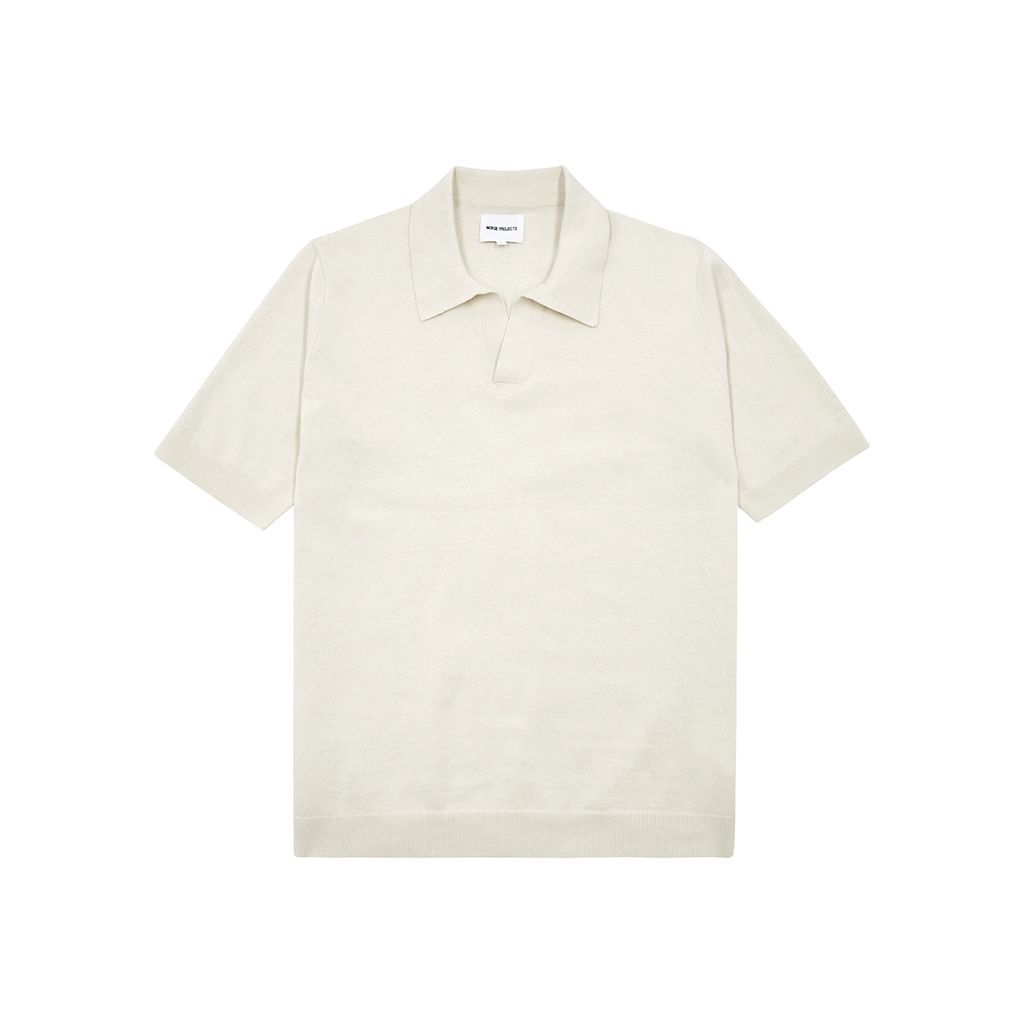 Leif Linen And Cotton-blend Polo Shirt - Ecru - M