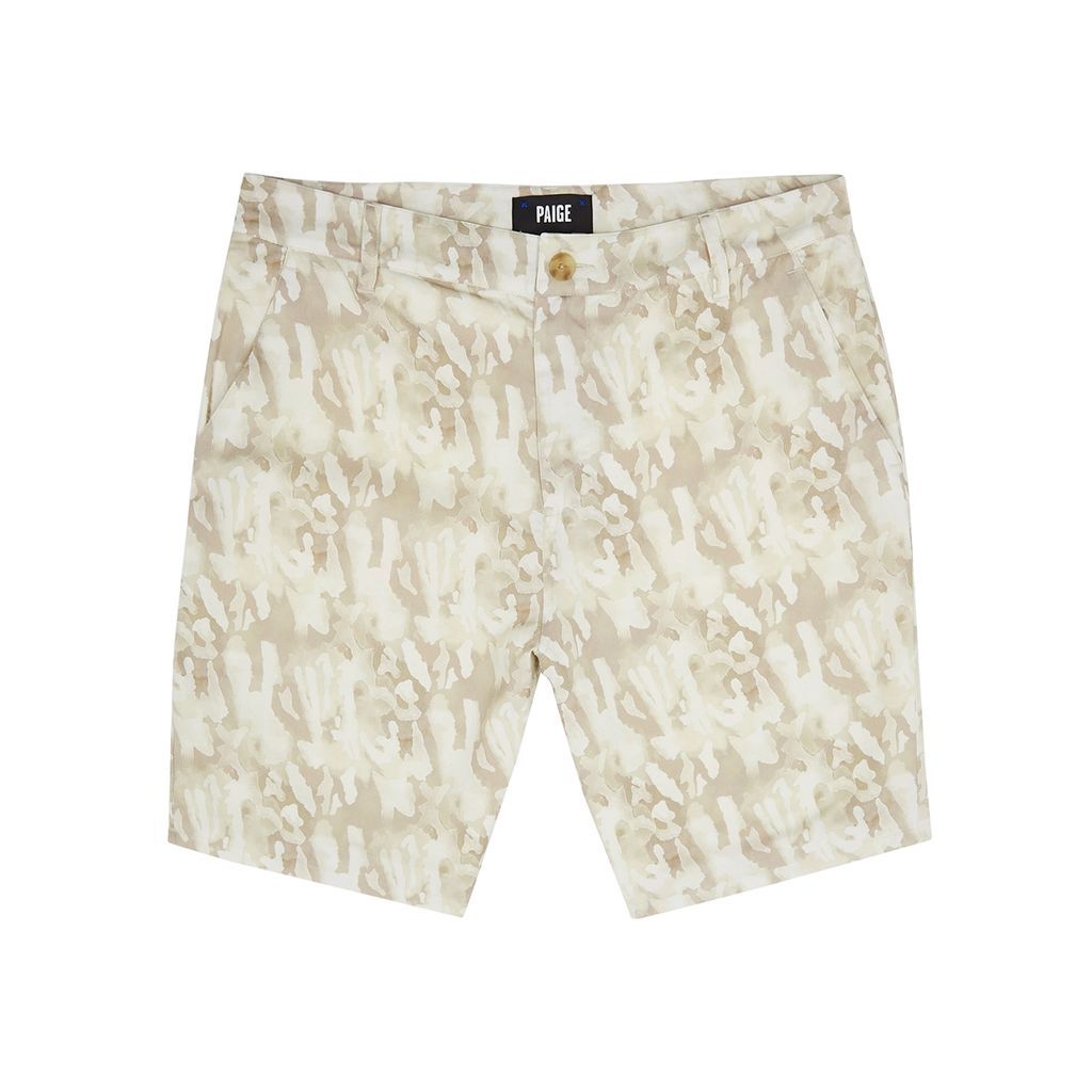 Thompson Camouflage-print Rayon Shorts - Cream - M