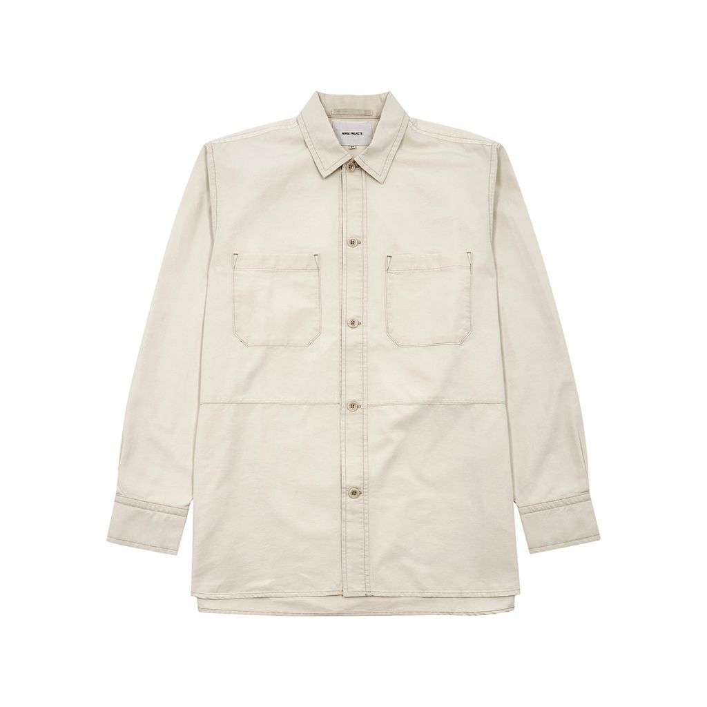 Ulrik Cotton Overshirt - Cream - XL