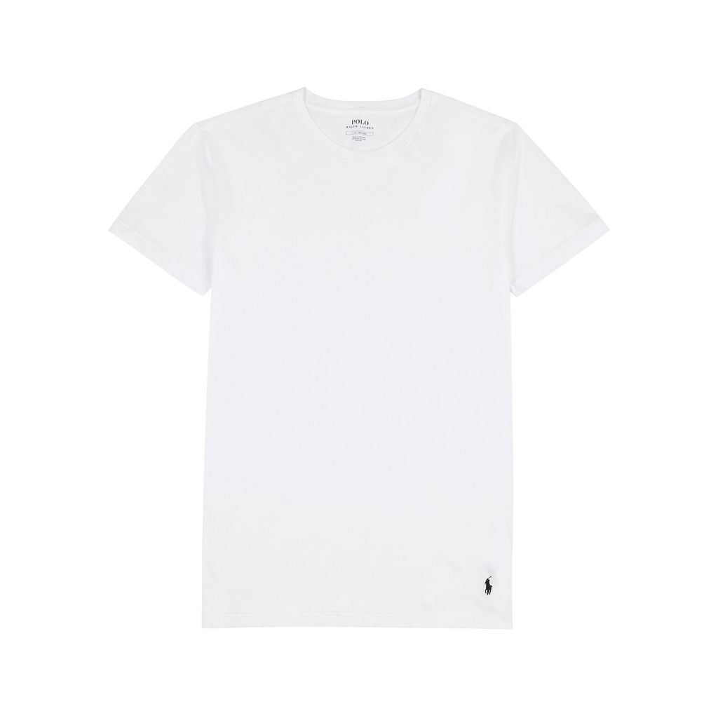 Logo-embroidered Cotton T-shirts - Set Of Three - White - L