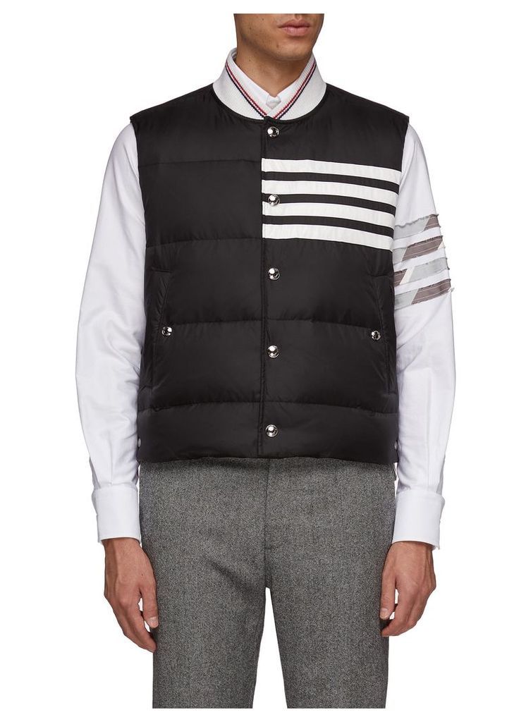 Stripe down puffer vest