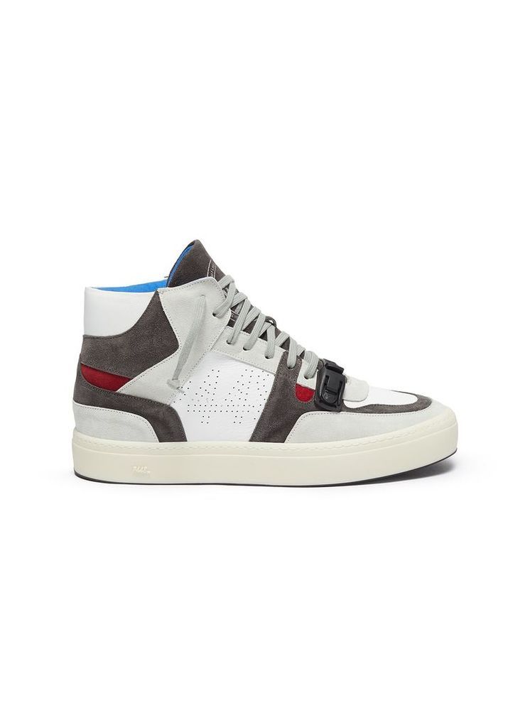 'Thomas' panelled leather sneakers