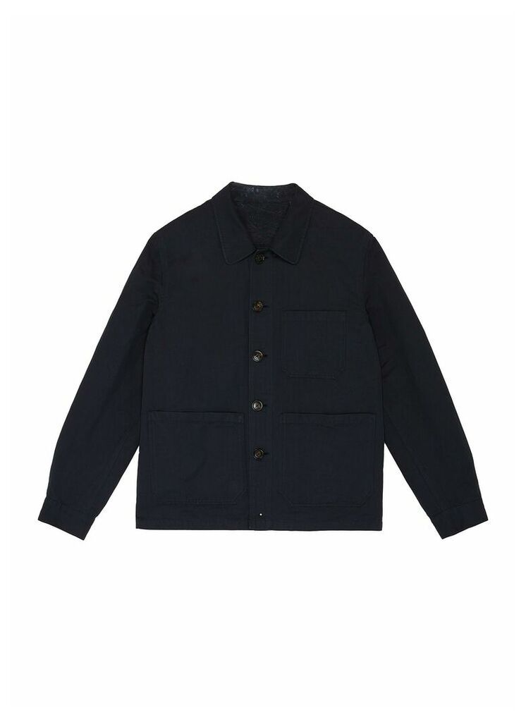 Linen-wool Blend Shirt Jacket
