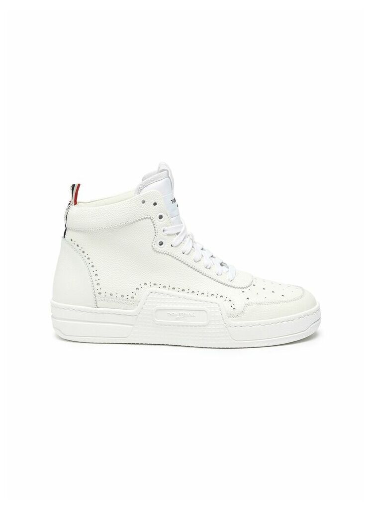 High top leather basketball sneakers