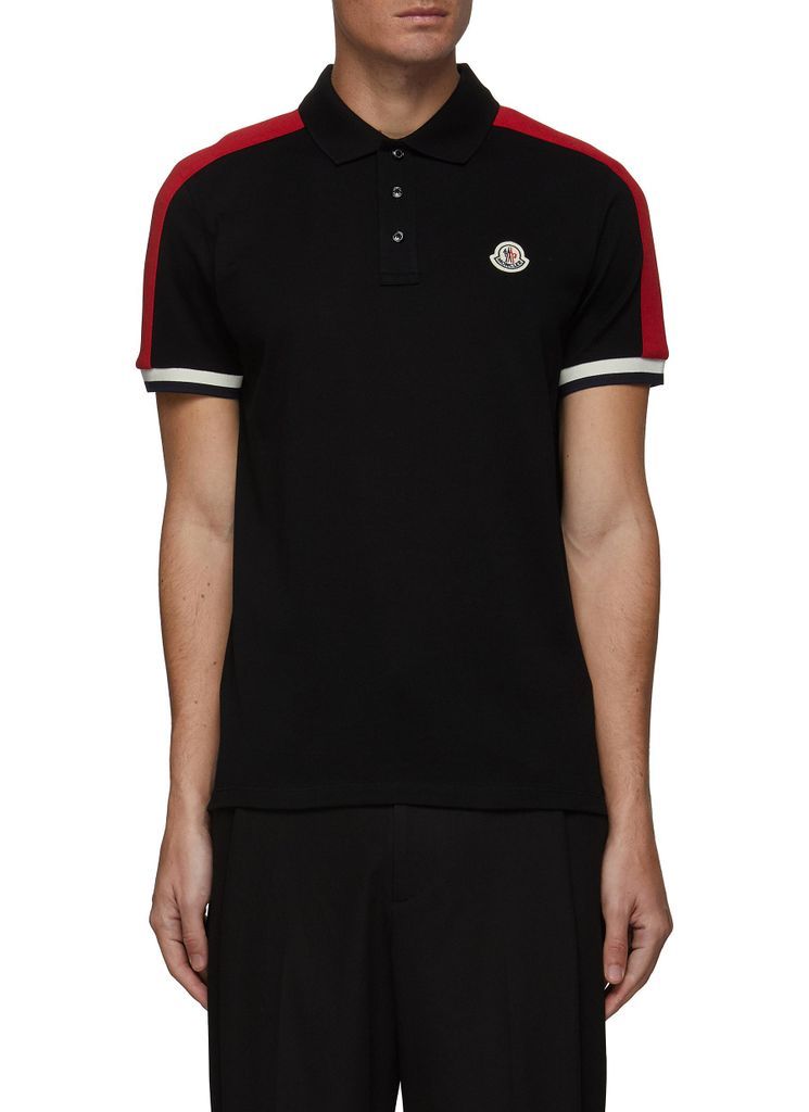 Contrast shoulder panel polo shirt