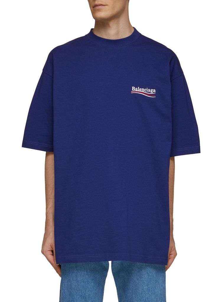 Campaign Logo Large Fit Cotton Crewneck T-Shirt