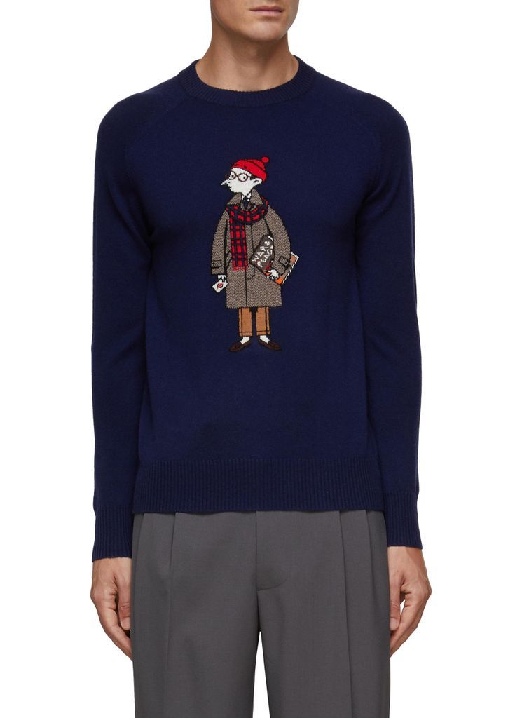 x Mr Slowboy 'The Londoner' Graphic Cashmere Knit Sweater