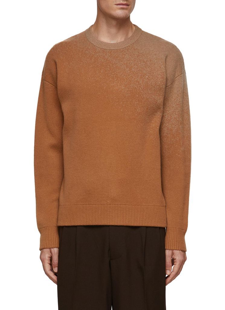 Ombré Cashmere Knit Crewneck Sweater
