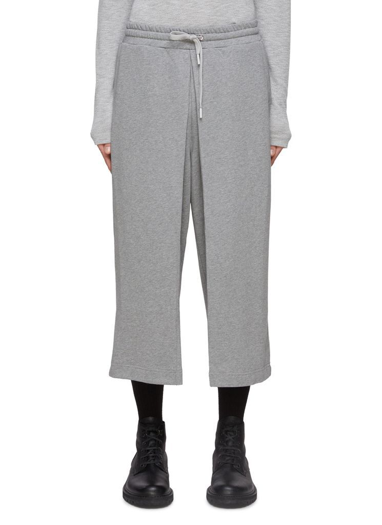 Cotton Layered Cropped Sweatpants