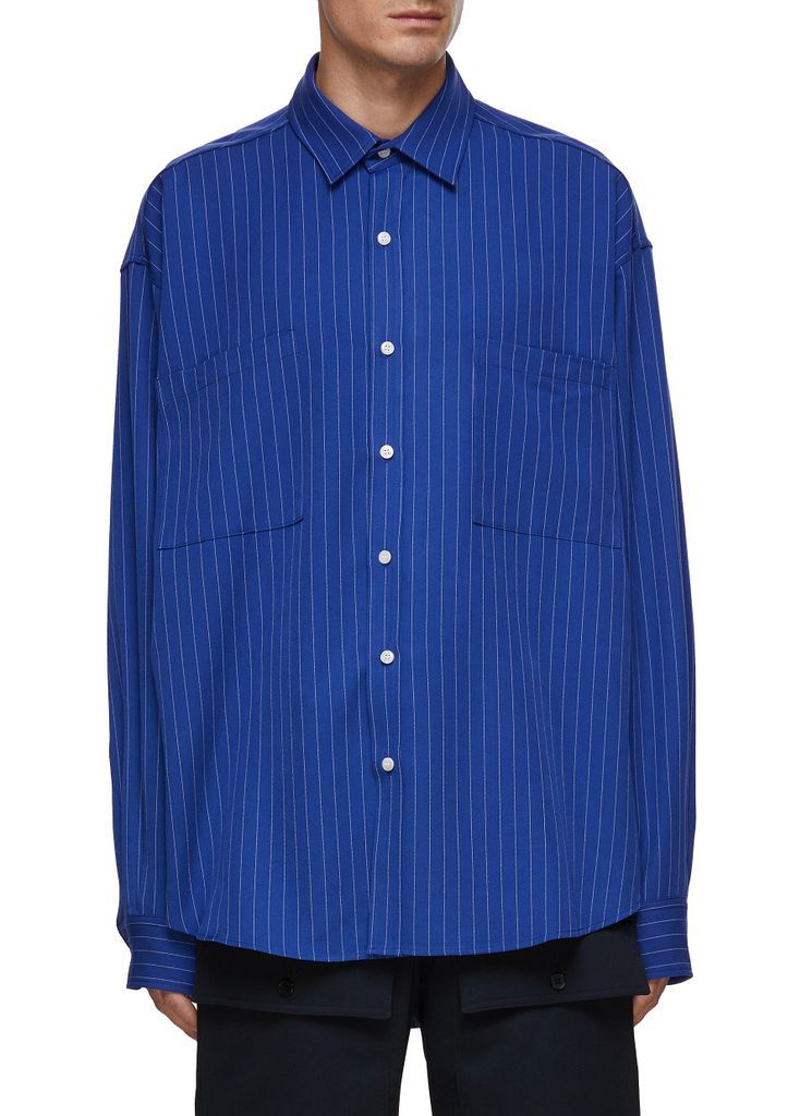 ‘Gus' Oversized Stripe Button Up Shirt