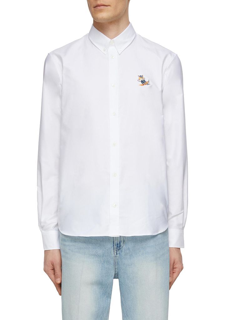 Dressed Fox Patch Cotton Oxford Shirt