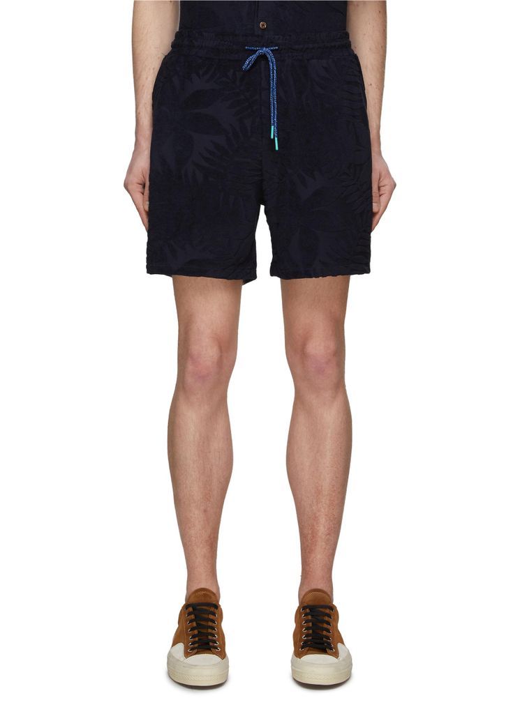Forest Jacquard Cotton Terry Drawstring Shorts