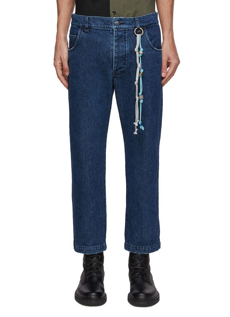 Beaded Rope Detail Slim Fit Jeans