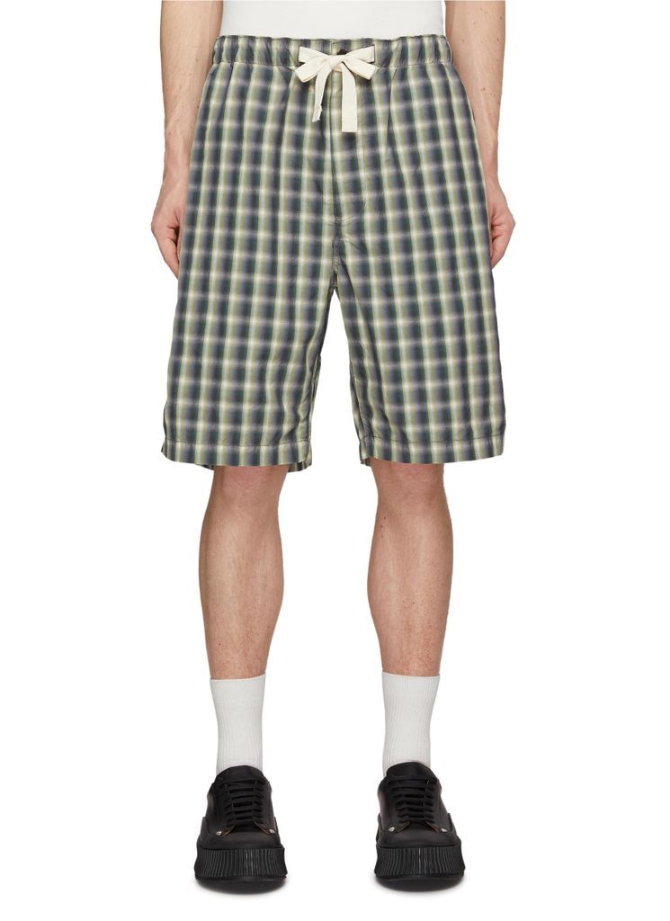 Chequered Drawstring Easy Shorts