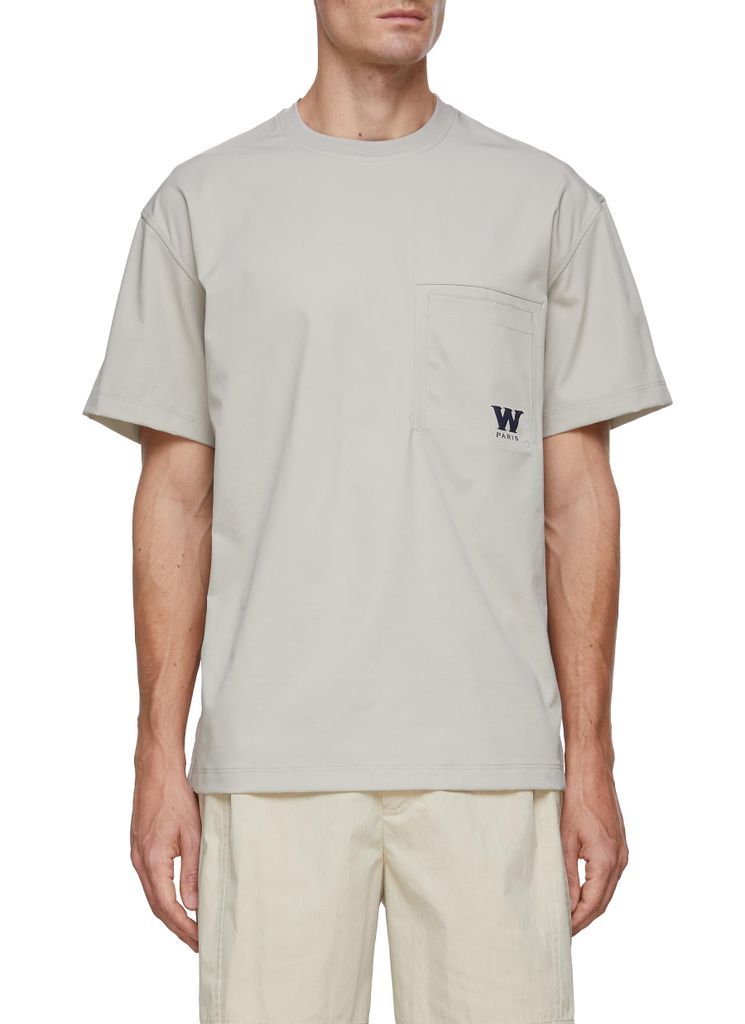 Logo Print Crewneck Short Sleeve Cotton T-Shirt