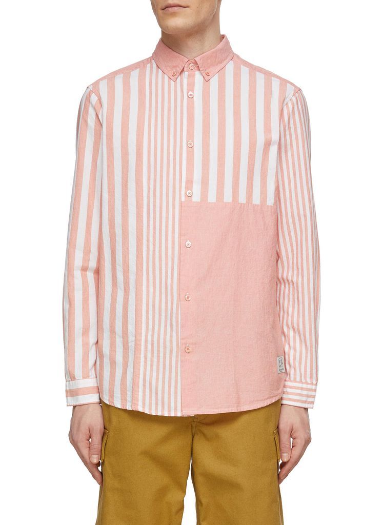 Panelled Striped Cotton Shirt