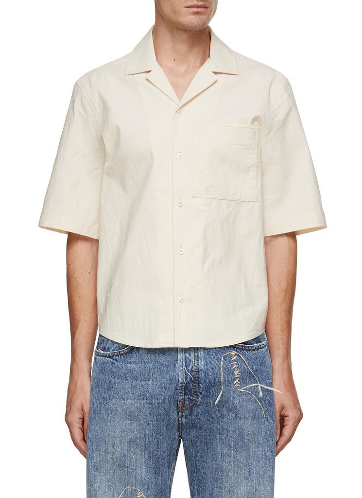 ‘La Chemise Cordao' Logo Stitching Short Sleeve Shirt