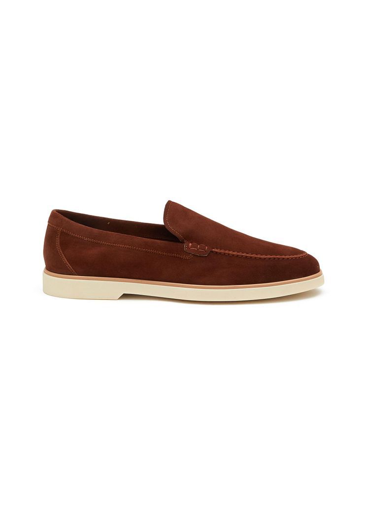 ‘Altea' Apron Toe Suede Loafers