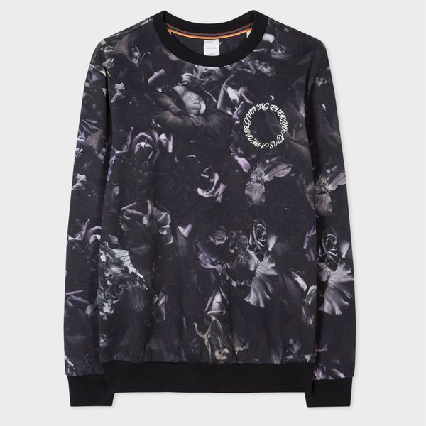 Men's 'Floral Photo' Print Cotton Sweatshirt