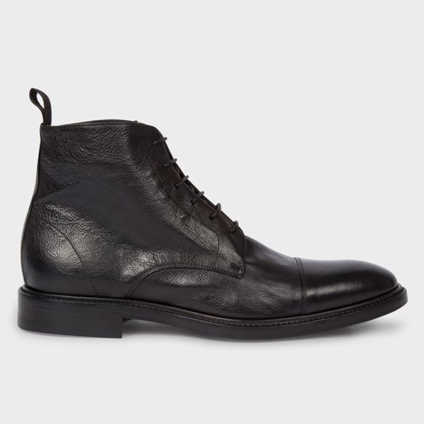 Dip-Dyed Black Calf Leather 'Jarman' Boots