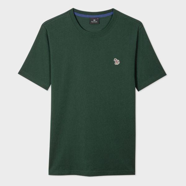 Forest Green Cotton Zebra Logo T-Shirt