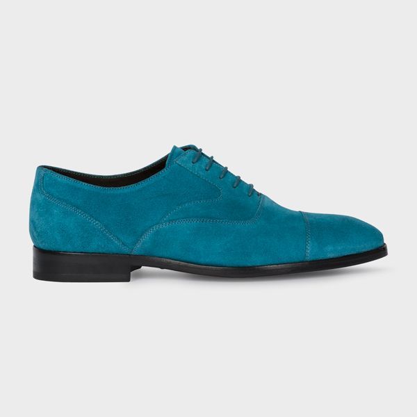Turquoise Suede 'Tompkins' Oxford Shoes