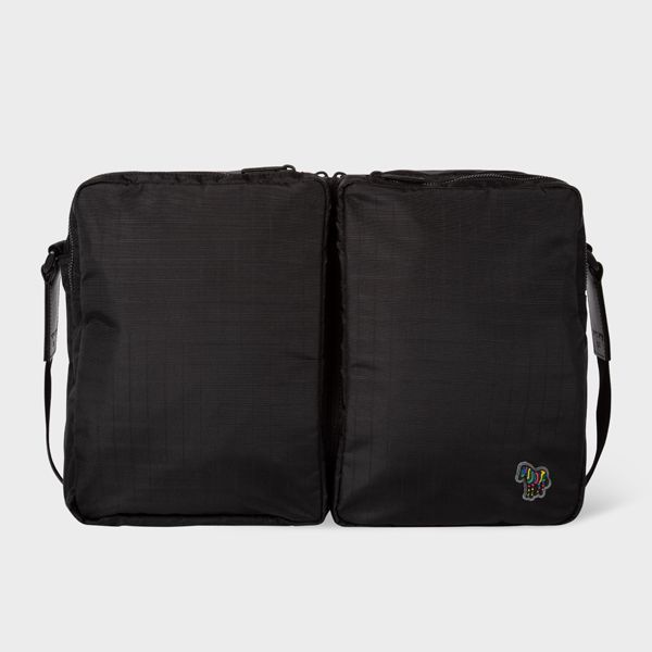 Black Zebra Logo Messenger Bag