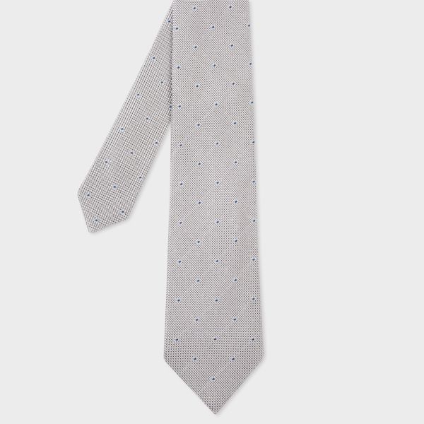 Grey Silk 'Dots' Tie
