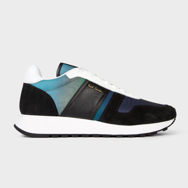 Blue Abstract 'Eighties' Trainers