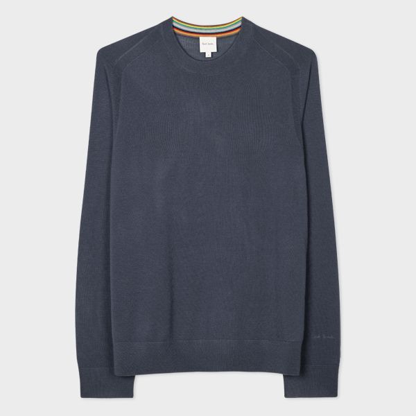 Dark Blue Merino Wool Sweater