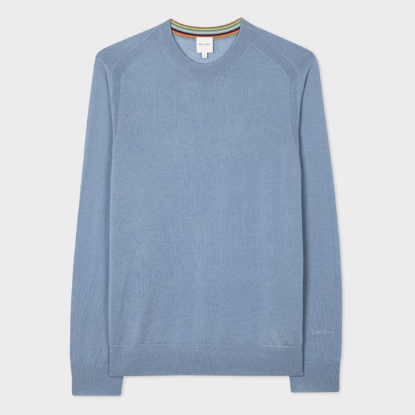 Sky Blue Merino Wool Sweater