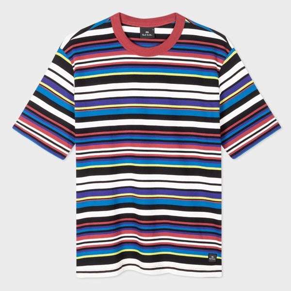 Multi Colour Cotton Stripe T-Shirt