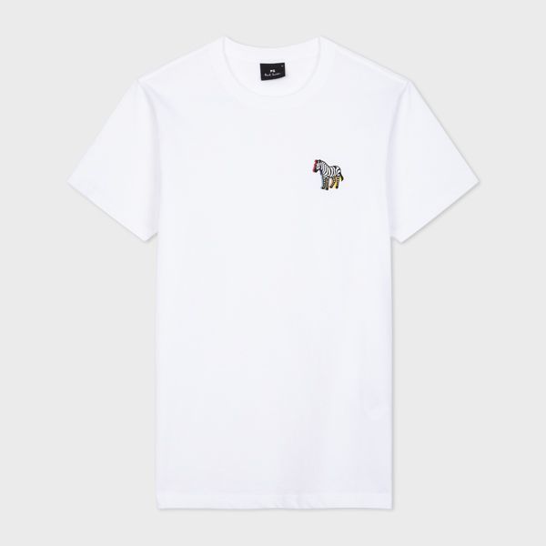White Cotton Black And White Zebra T-Shirt