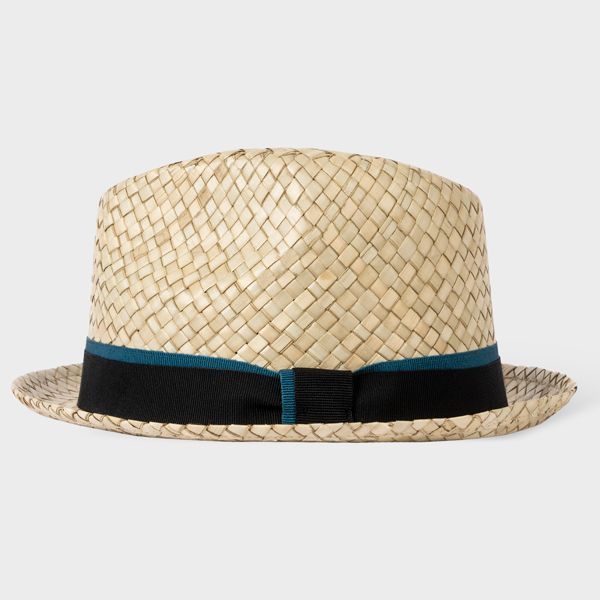 Tan Woven Trilby Straw Hat