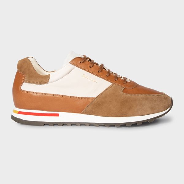 Brown Eco Leather 'Velo' Trainers