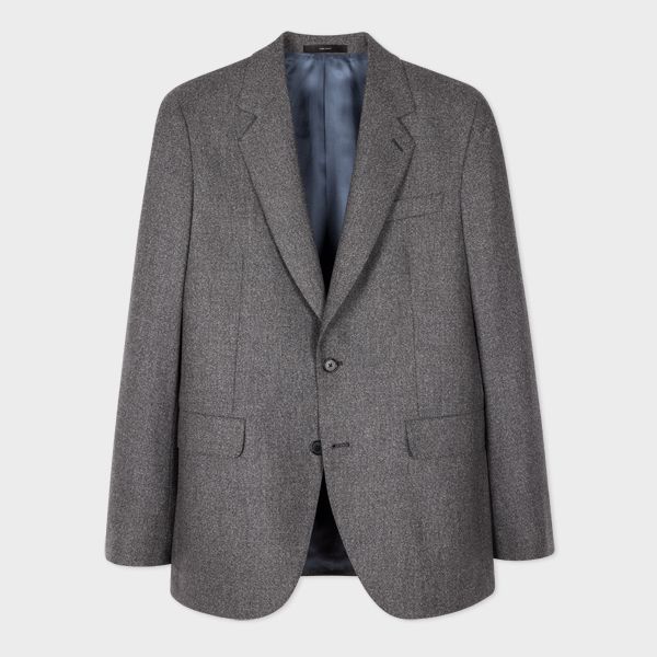 Tailored-Fit Grey 'Dream Tweed' Blazer