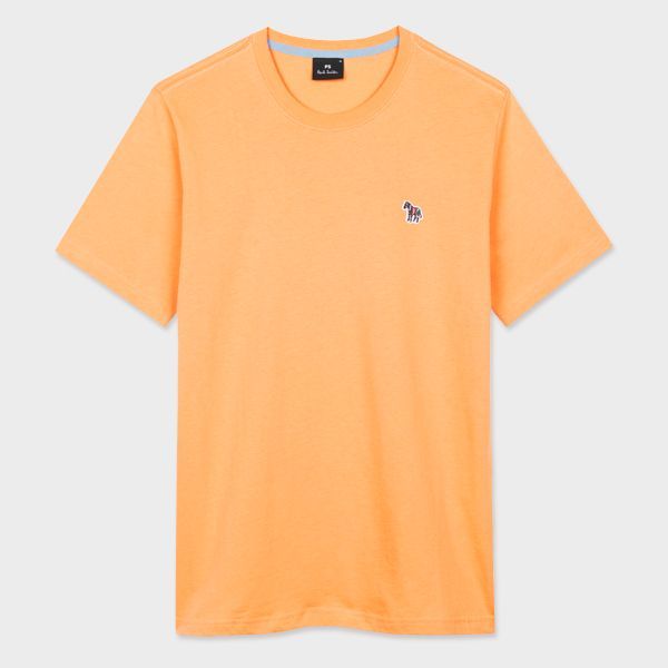 Peach Cotton Zebra Logo T-Shirt