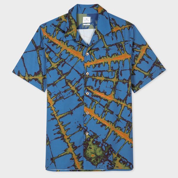 Blue 'Frequency' Print Shirt