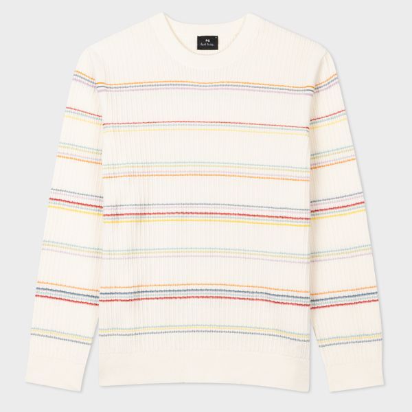 Ecru Pencil Stripe Sweater